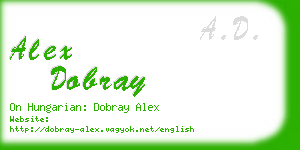 alex dobray business card